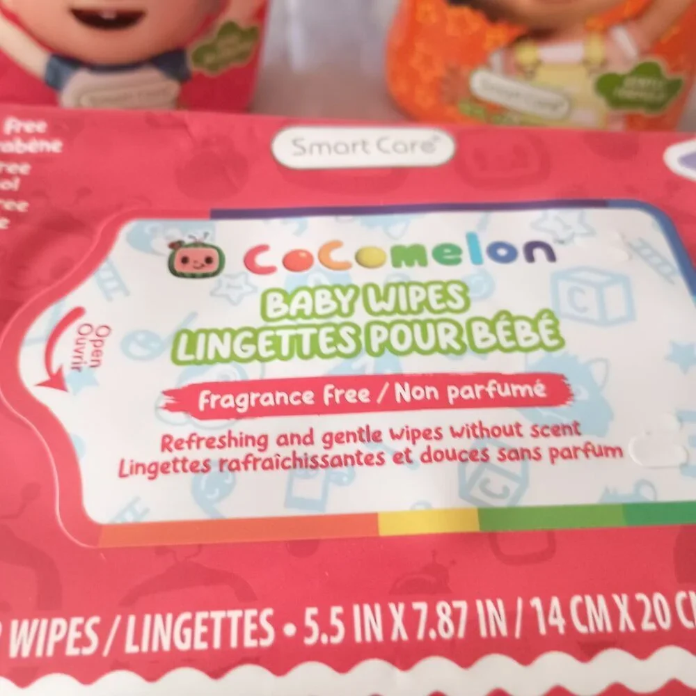 Cocomelon Smart Care Paraben & Dye Free Bath Set Kids Shampoo Body Wash & Wipes